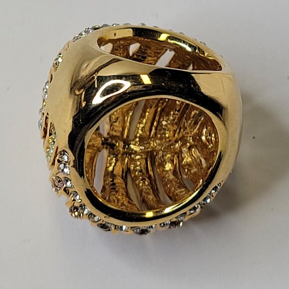 Gold Dome Cocktail Fashion Ring-  Size 5, Size 9 - Picture 15 of 16